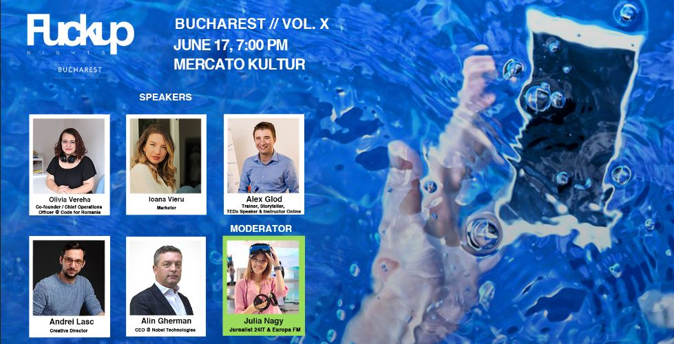 Fuckup Nights, 17 iunie: „Eșecul e unul dintre cei mai buni prieteni”