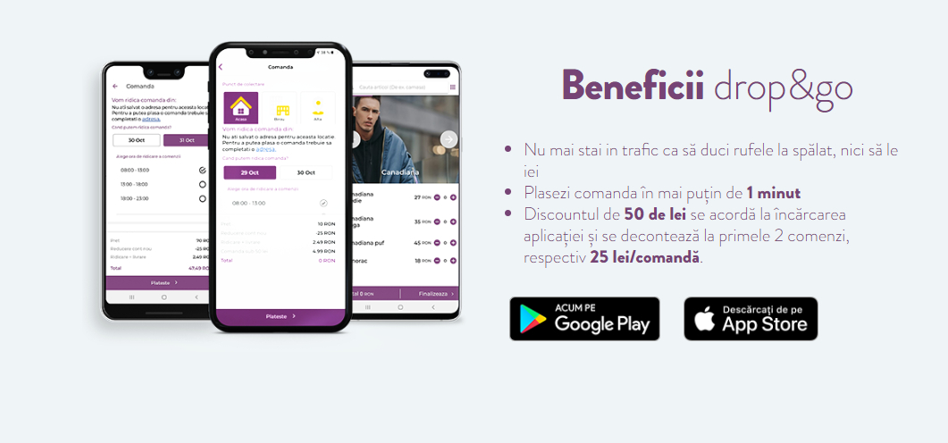 Românii care îți duc hainele la spălat. Cum poți folosi aplicația