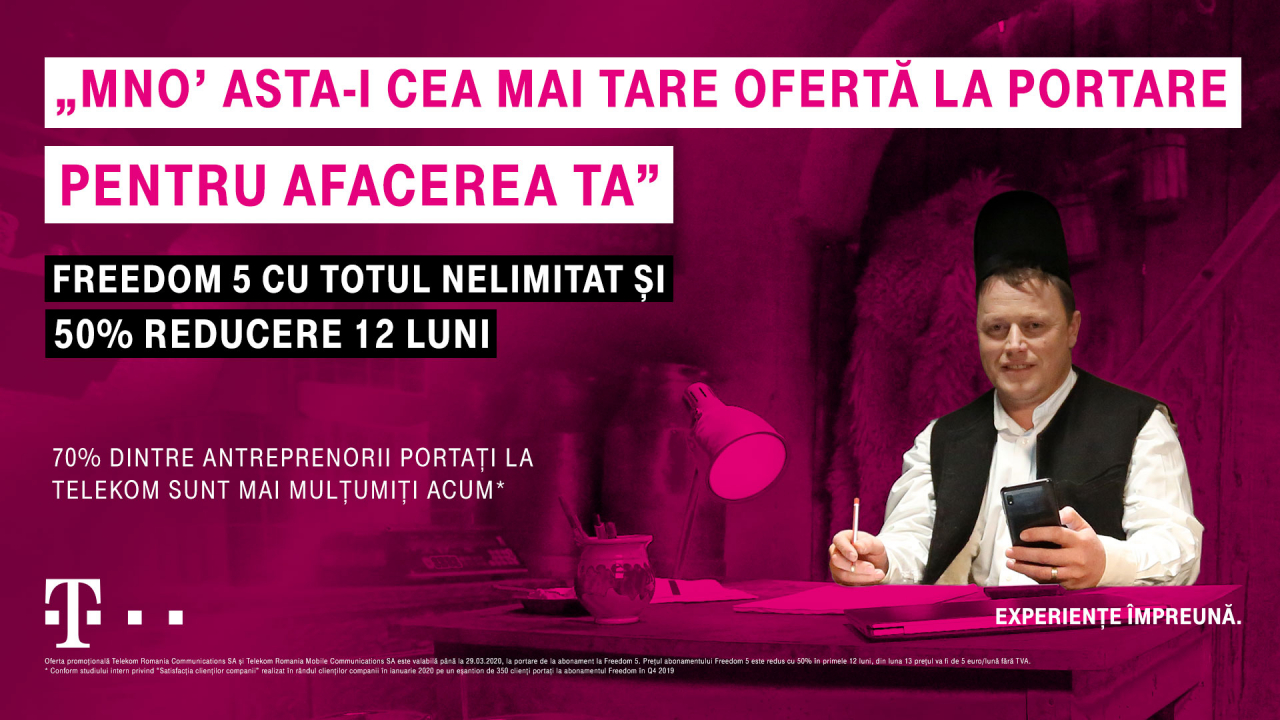 Telekom Romania anunță ofertele pentru antreprenori și telefoane în rate