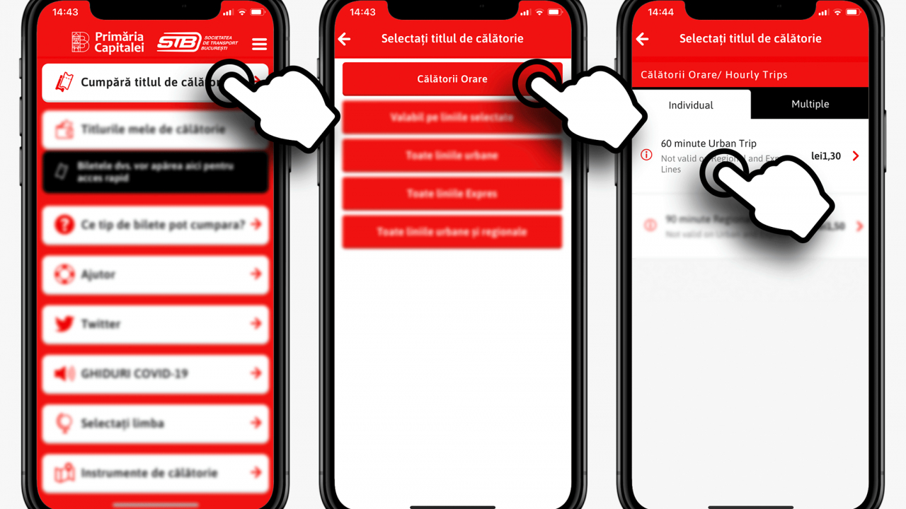 Aplicația de bilete STB a Bucureștiului permite acum și plata pentru o oră