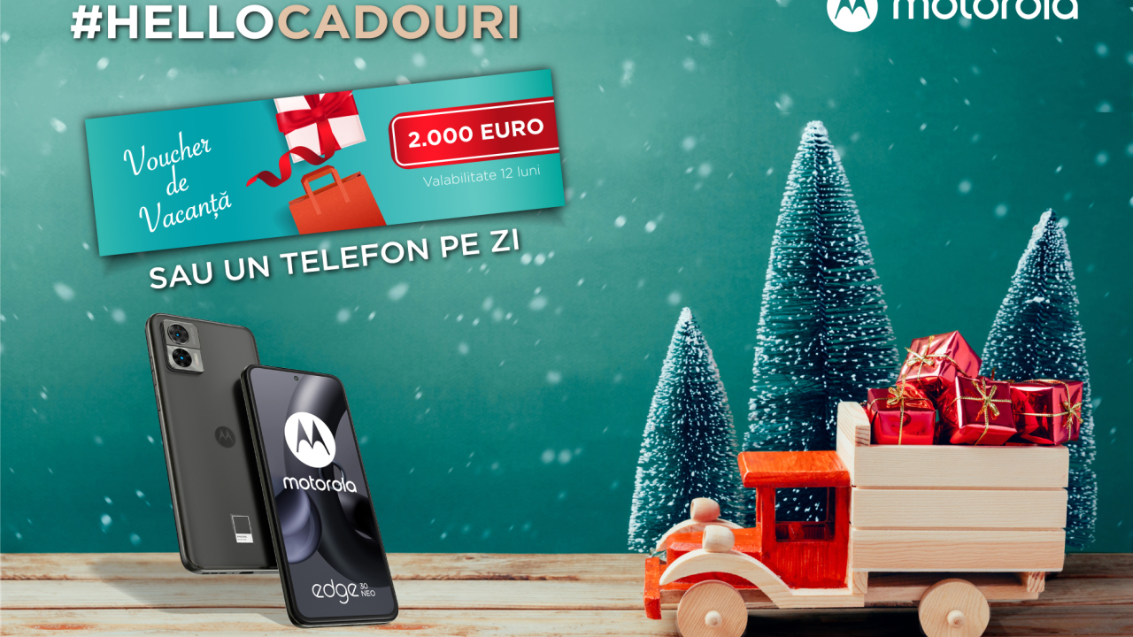 Motorola oferă o vacanță de 2000 de euro sau un telefon în fiecare zi la achiziția unui telefon Motorola