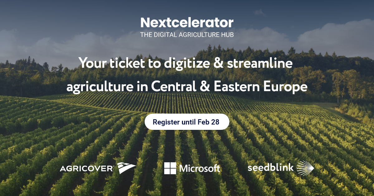 Înscrieri deschise până pe 28 februarie la acceleratorul agritech Nextcelerator