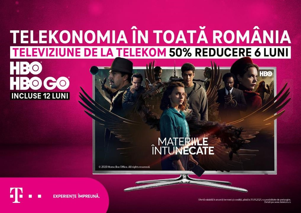 Oferta de sărbători Telekom-reduceri de 50% la abonamente, HBO și HBO GO gratuit