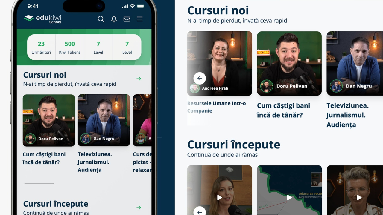 eduKiwi School, aplicație pentru cursuri ce nu se regăsesc în curricula școlară