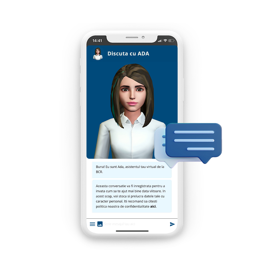 BCR lansează ADA, chatbot cu informații despre fonduri pentru antreprenori