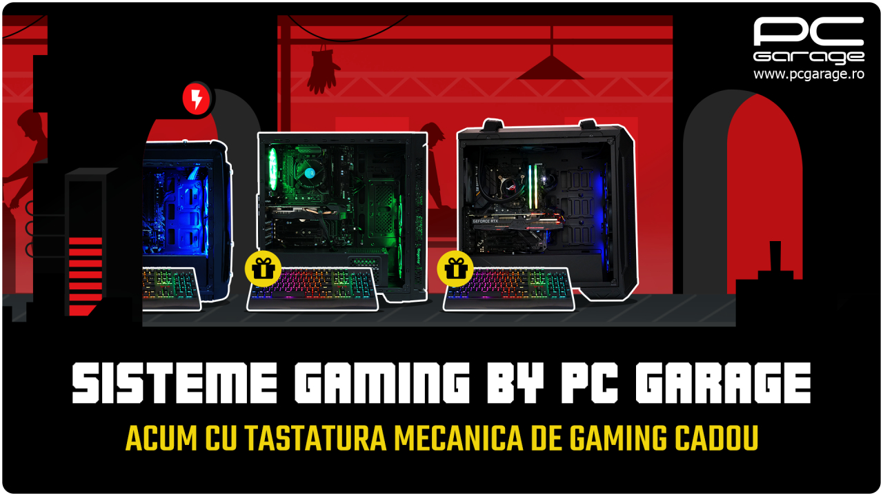 Tastatură mecanică gratuită la orice PC de gaming marca PC Garage