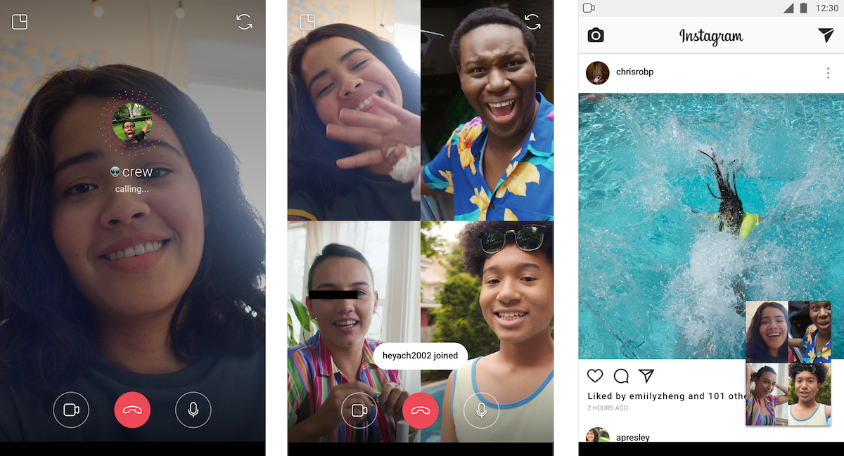 Instagram permite apelurile video de grup direct din aplicație