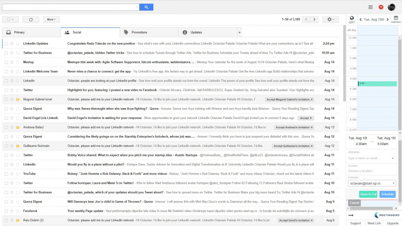 #Utile - Meetingbird, extensia pentru cei care uită de întâlniri