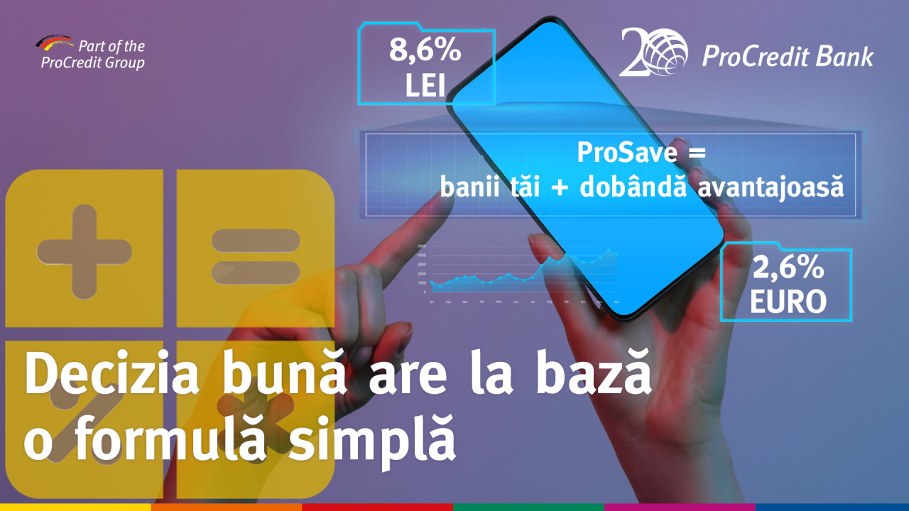 ProCredit Bank majorează dobânzile la depozitele pe 12 luni în lei și euro