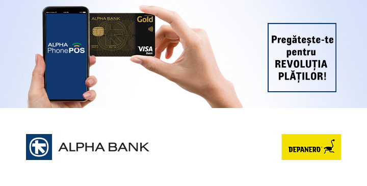 Alpha Bank și Depanero înlocuiesc POS-urile clasice cu telefoanele mobile