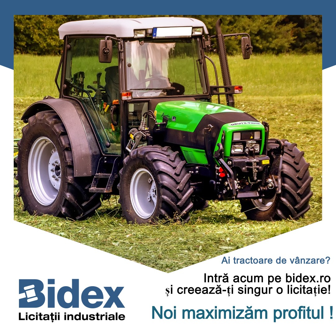 Bidex.ro, platformă de licitații industriale online: vinzi și cumperi utilaje