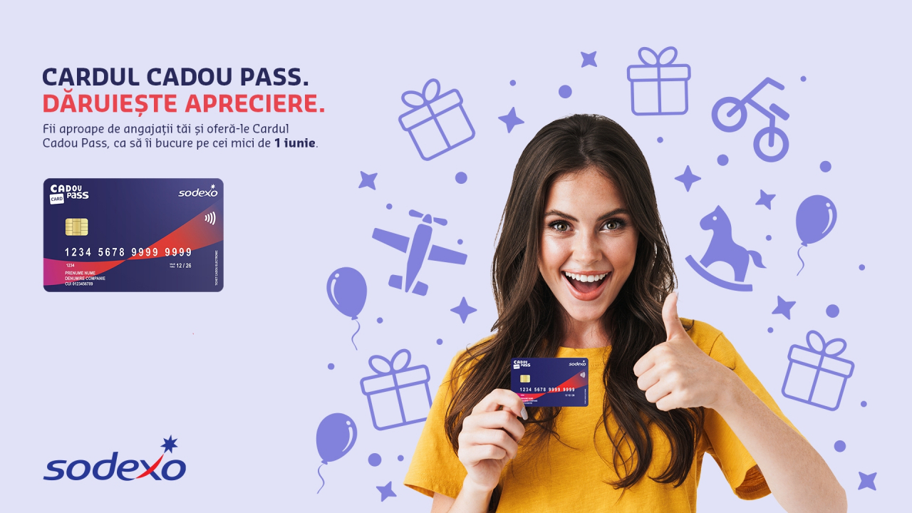 Sodexo: valoarea Cardului Cadou a crescut la 300 de lei