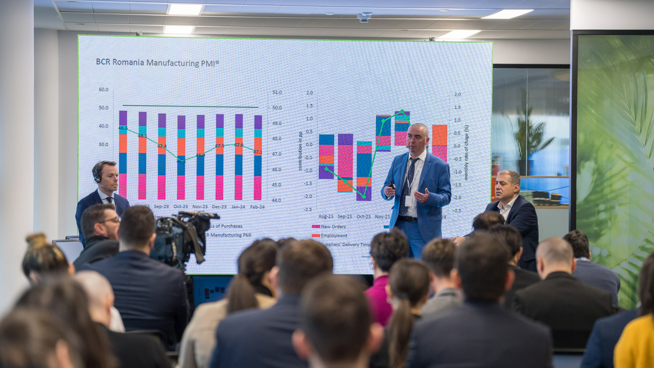 BCR lansează indicele PMI de sănătate al economiei - utilitate pentru prognoze