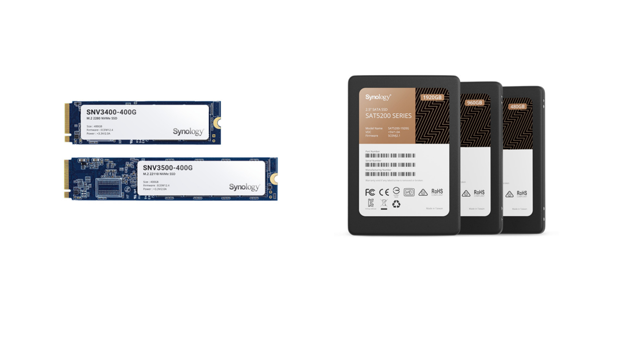 Synology a lansat propria gamă de unități de stocare SSD