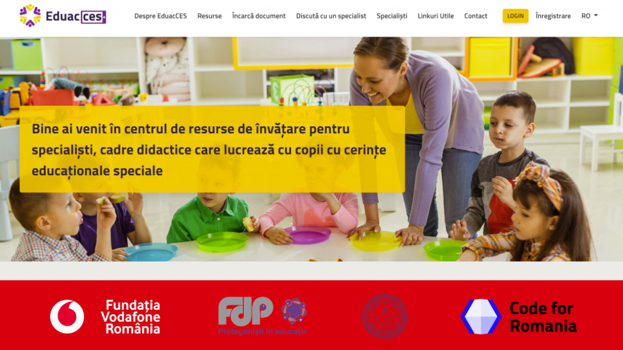 Platformă digitală pentru elevii cu nevoi educaționale speciale din România