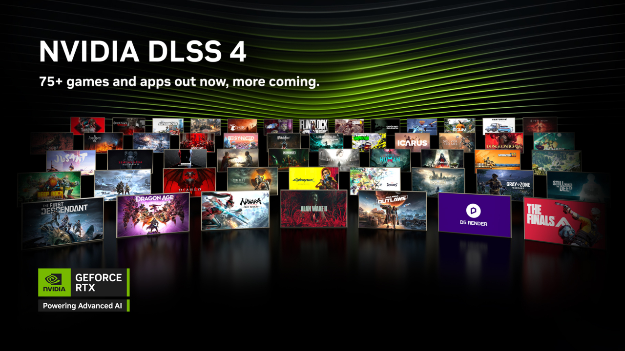 DLSS de la NVIDIA primește un upgrade cu DLSS 4 Multi Frame Generation