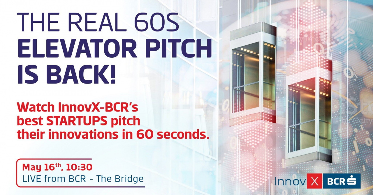 InnovX-BCR - primul Elevator Pitch de anul acesta pentru 10 startup-uri