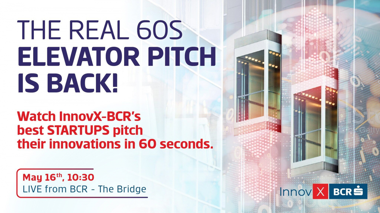InnovX-BCR - primul Elevator Pitch de anul acesta pentru 10 startup-uri