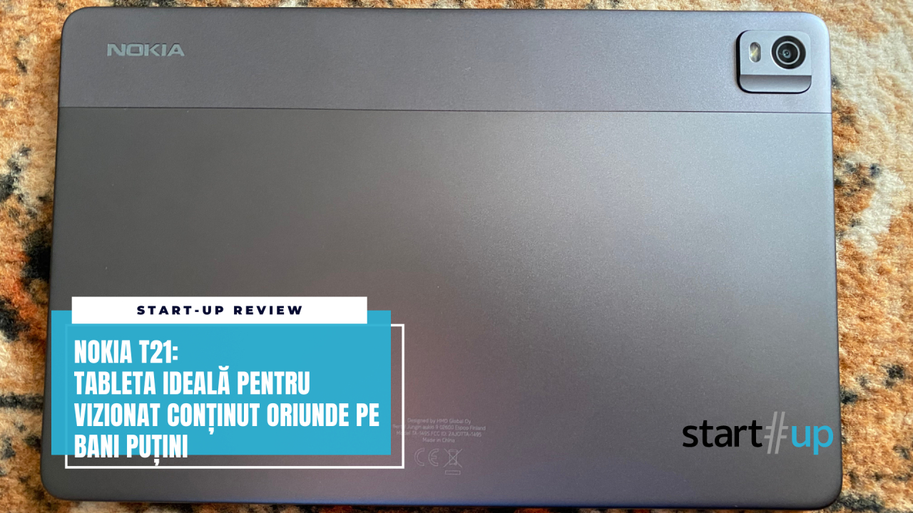 Nokia T21: Tableta perfectă pentru pasionații de filme acasă și în deplasare