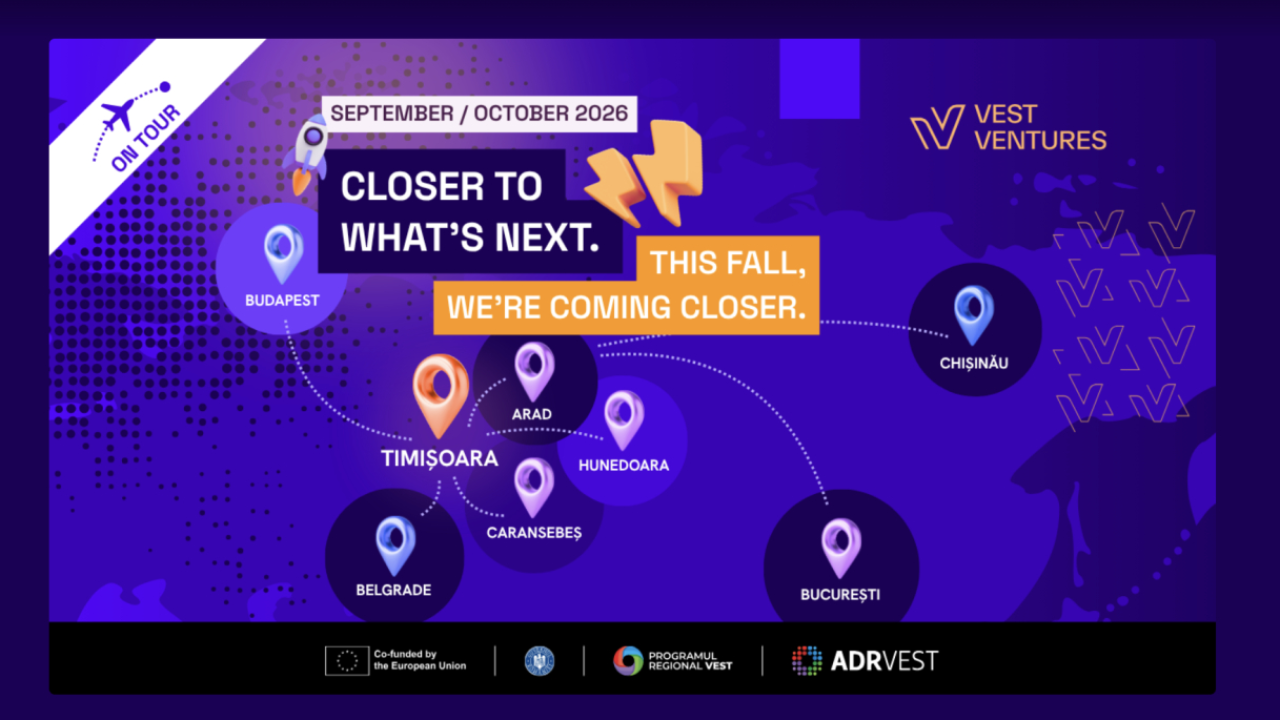 Vest Ventures pleacă în turneu. Unde te poți întâlni cu viitorii tăi investitori