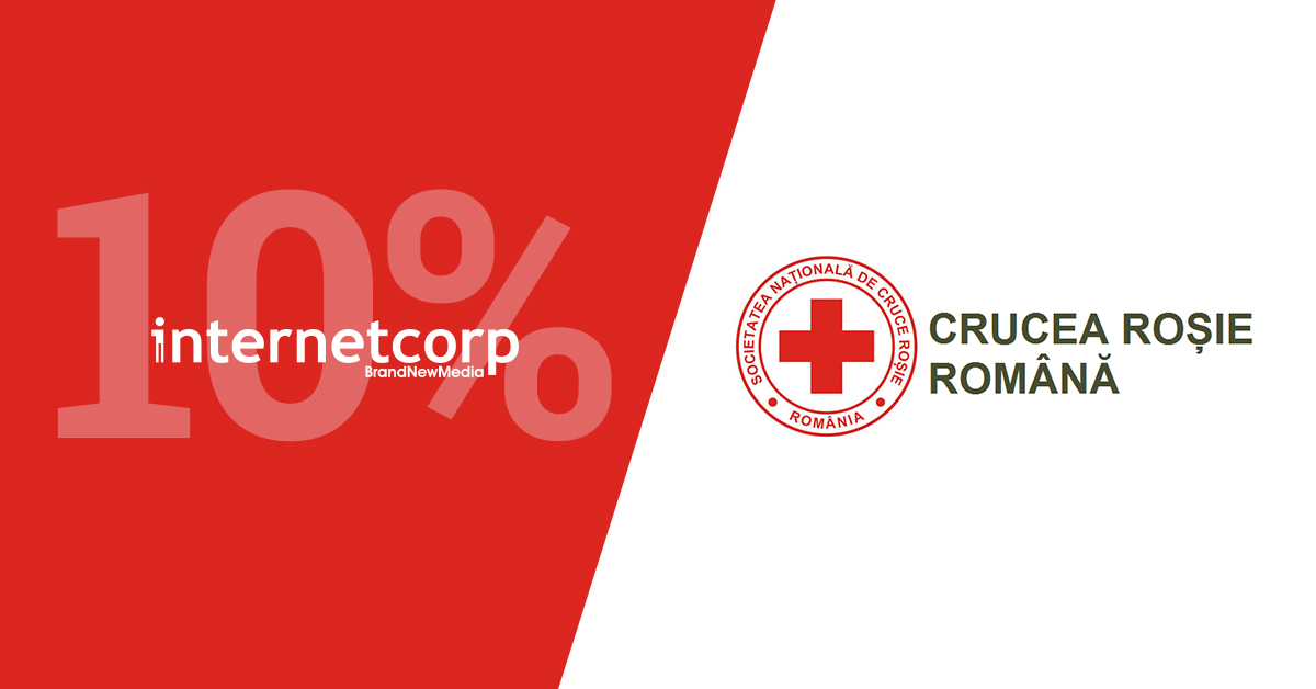InternetCorp donează 10% din campaniile de comunicare către Crucea Roșie Română