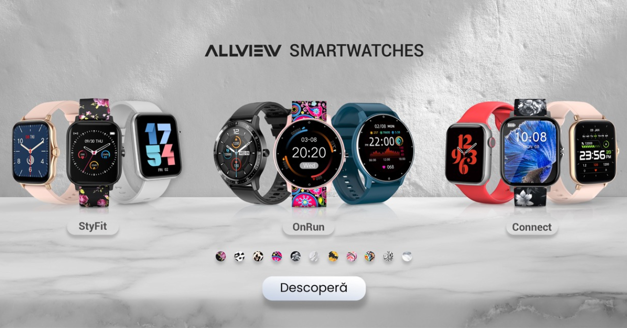 Allview anunță lansarea a trei noi game de ceasuri inteligente