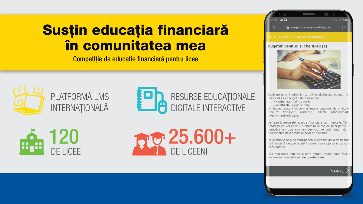 ABCdar bancar: peste 100 licee din țară susțin educația financiară în comunitate