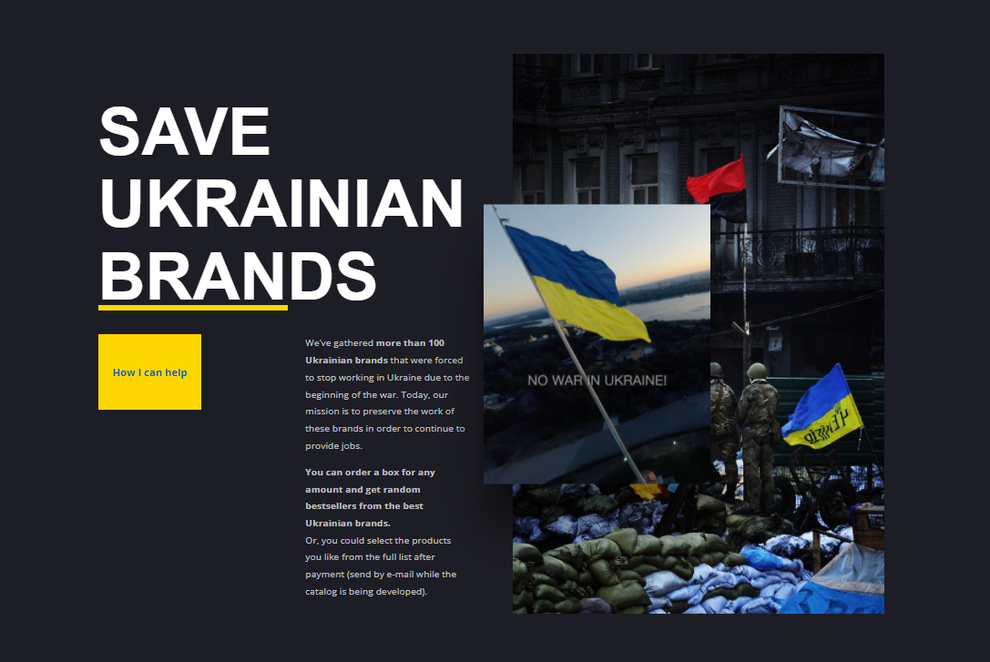 Site-ul prin care donezi și primești produse care susțin brandurile ucrainene