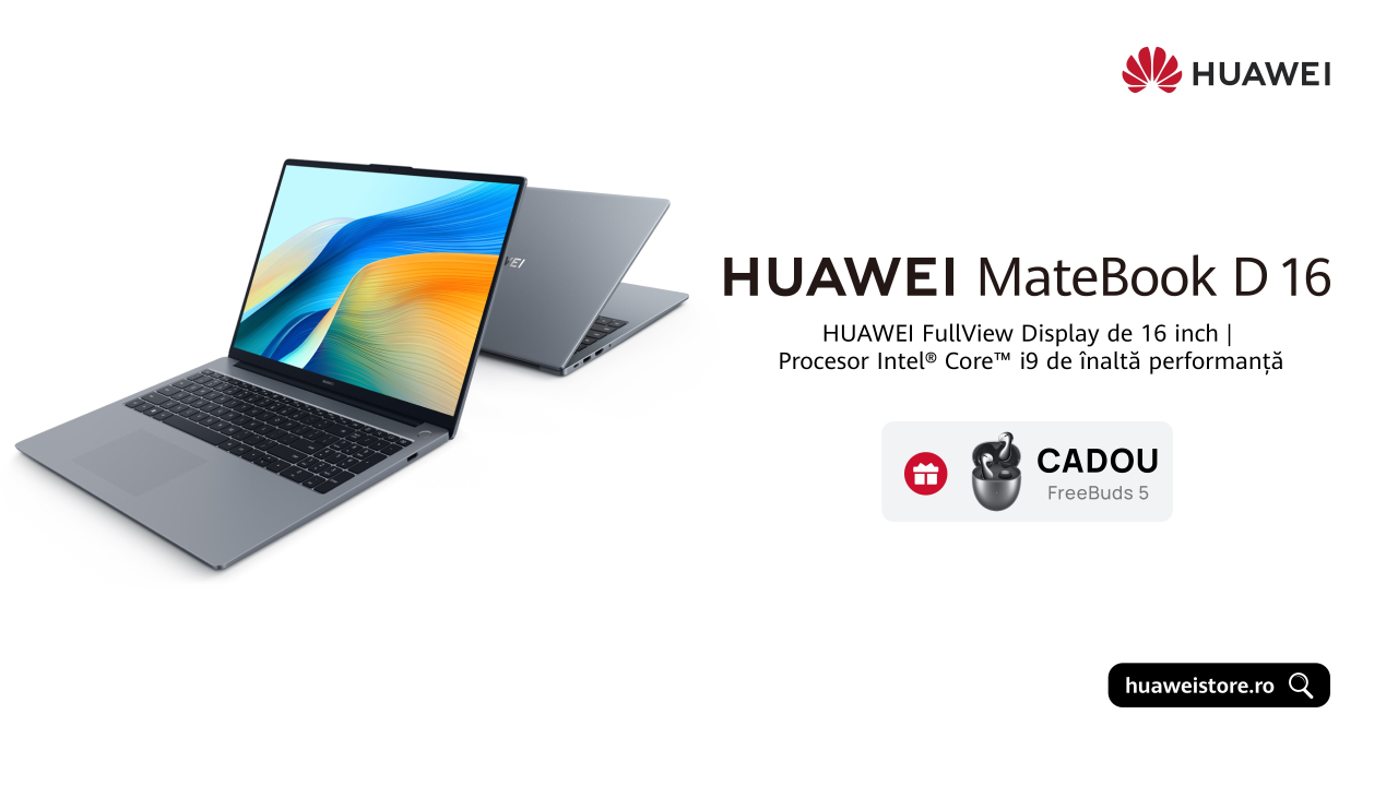 Huawei lansează laptopul MateBook D16 2024 pe piața din România și o tabletă