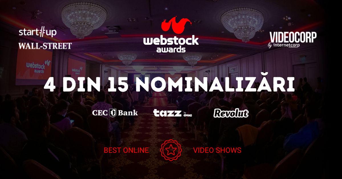 Patru producții marca VideoCorp by InternetCorp, nominalizate la Webstock Awards 2021