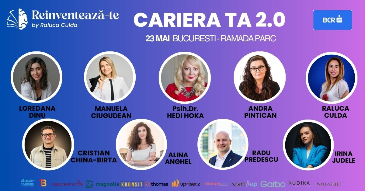 Cariera ta 2.0:  conferință dedicată reinventării profesionale în România