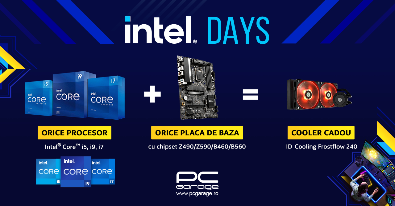 Cooler cadou pentru orice procesor Intel cumpărat alături de o placă de bază de la PCGarage