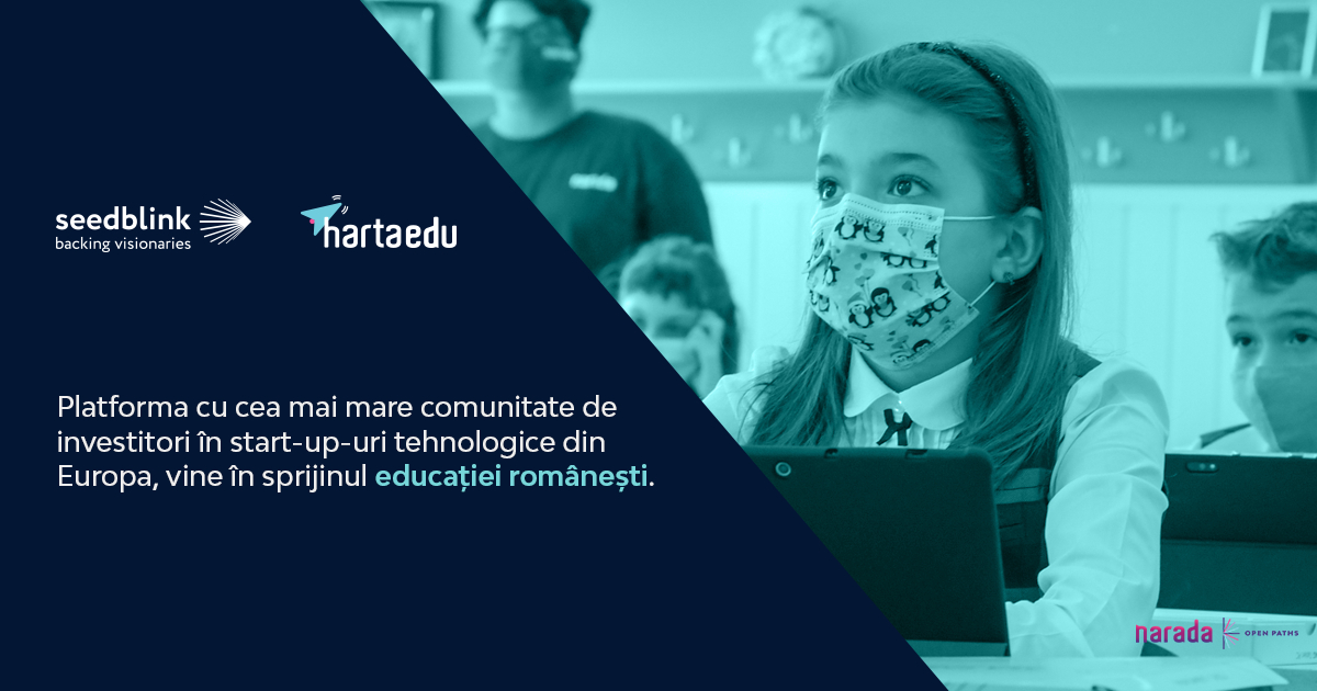 SeedBlink donează 1% din fiecare investiție către proiectul educațional HartaEdu