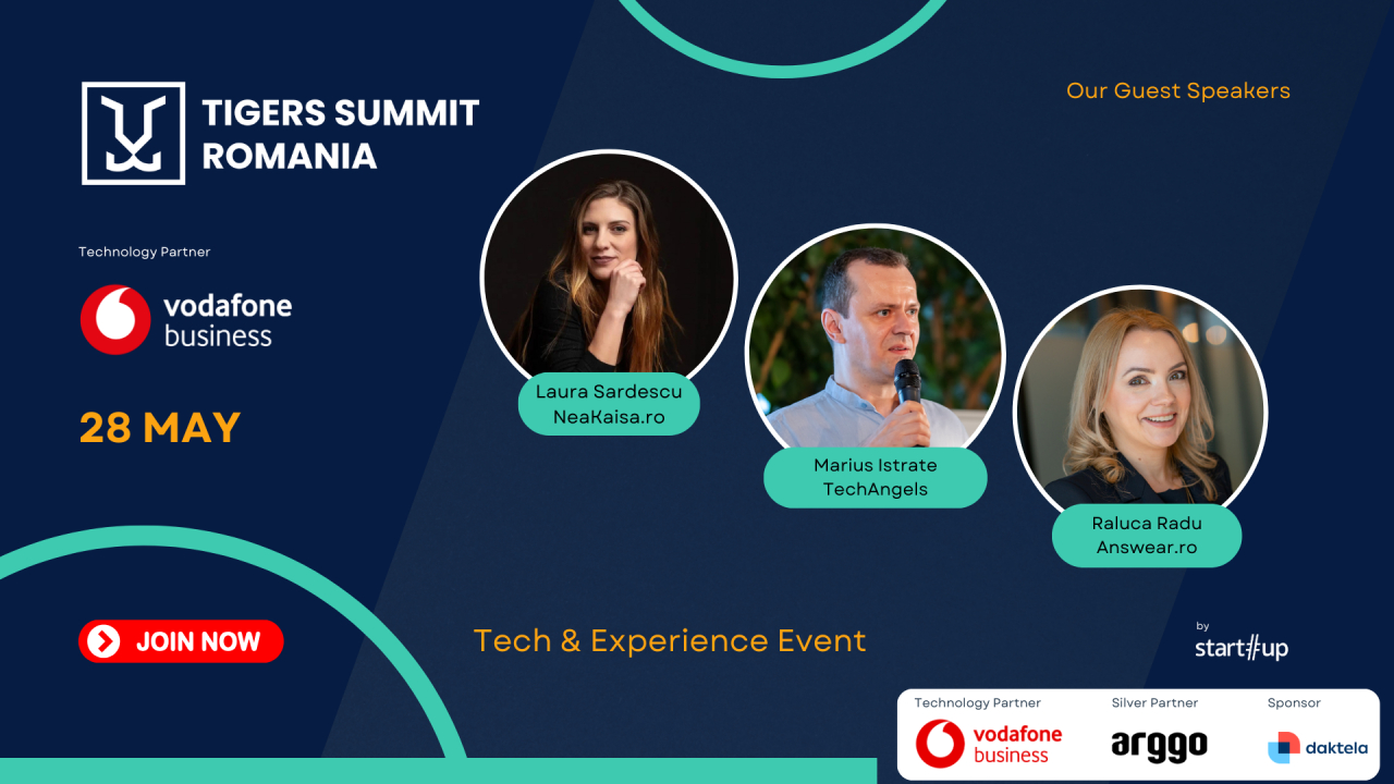 Noi speakeri se alătură Tigers Summit pe 28 mai - celebrăm antreprenoriatul