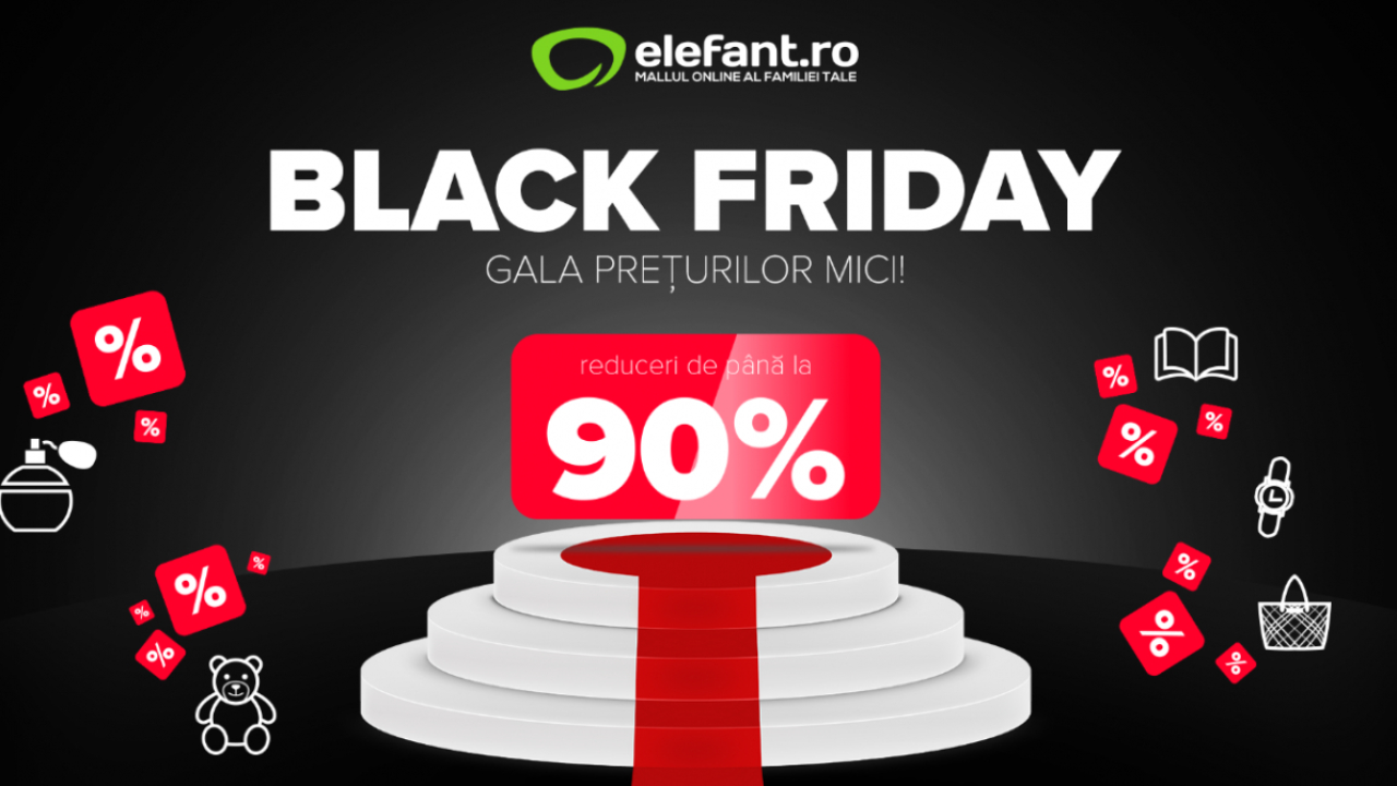 Black Friday 2020 la elefant.ro. Singles Day pe 11 noiembrie la magazinul online