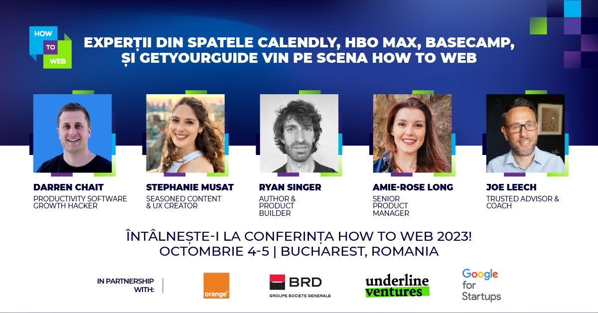 Experții care vor fi pe scenă în toamna aceasta la How to Web