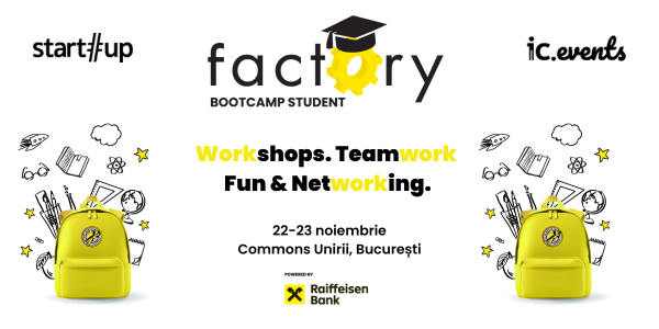 Factory Bootcamp Student, bootcamp gratuit: cine te învață să faci o afacere