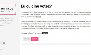 Știi cu cine vei vota? lacontrol.ro îți spune cât de compatibil ești cu programele partidelor din România