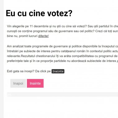 Știi cu cine vei vota? lacontrol.ro îți spune cât de compatibil ești cu programele partidelor din România