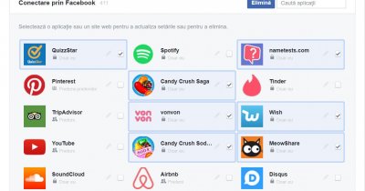 Facebook te lasă să deconectezi ”la grămadă” aplicațiile terțe