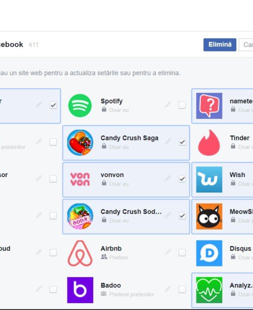 Facebook te lasă să deconectezi ”la grămadă” aplicațiile terțe