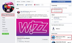 Tentativă de fraudă pe Facebook în numele Wizz Air