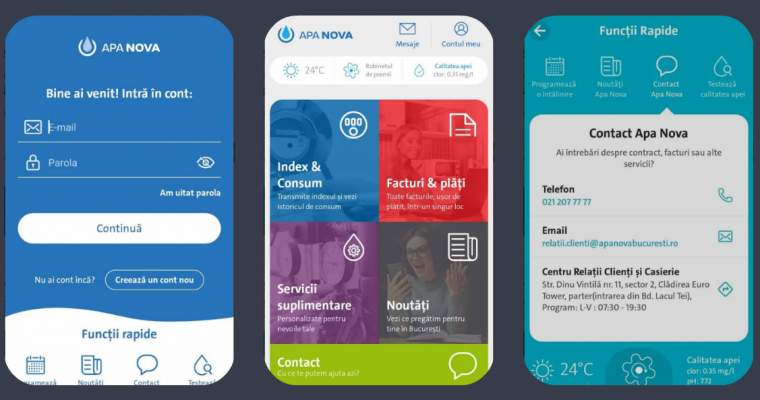 Apa Nova și A Lansat Aplicație Mobilă și O Platformă Online Nouă