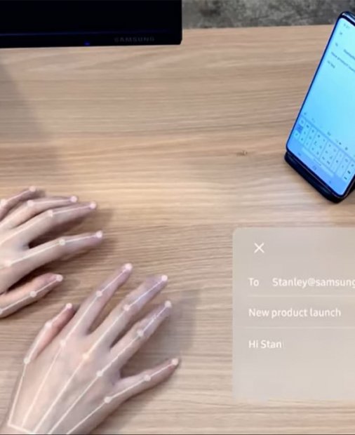 Samsung a creat o tastatură invizibilă pentru telefon și tabletă