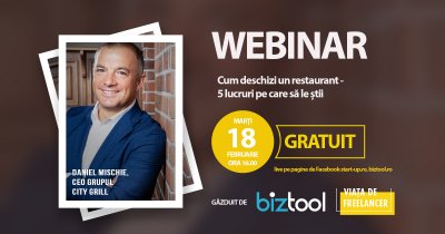 BizTool.ro, webinar gratuit: 5 lucruri despre cum deschizi un restaurant