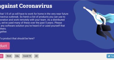 Tech Against Coronavirus: site făcut de români cu soluții de muncă la distanță