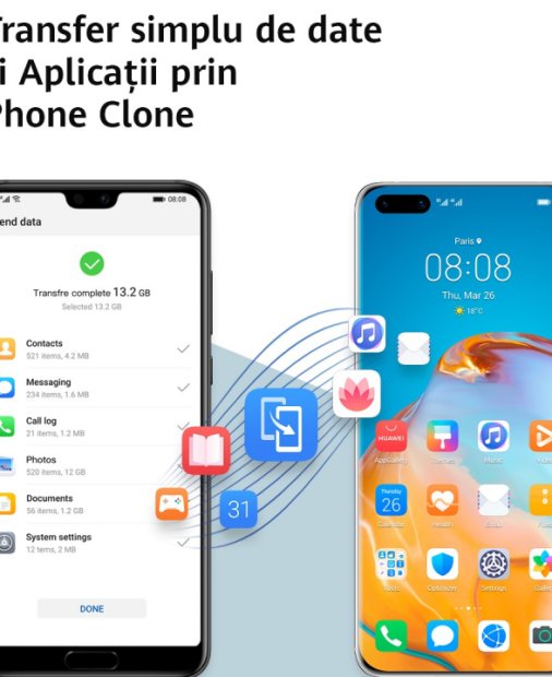 Phone Clone: Cum transferi datele pe noul telefon Huawei din vechiul dispozitiv