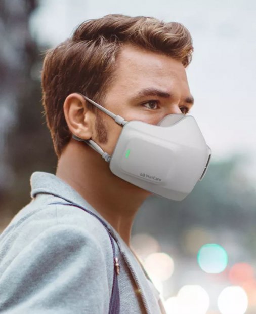 Această mască electronică de la LG e un purificator de aer purtabil