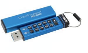 DataTraveler 2000 - stocarea criptată de cod PIN cu o capacitate de 128 de GB