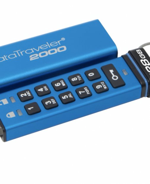 DataTraveler 2000 - stocarea criptată de cod PIN cu o capacitate de 128 de GB
